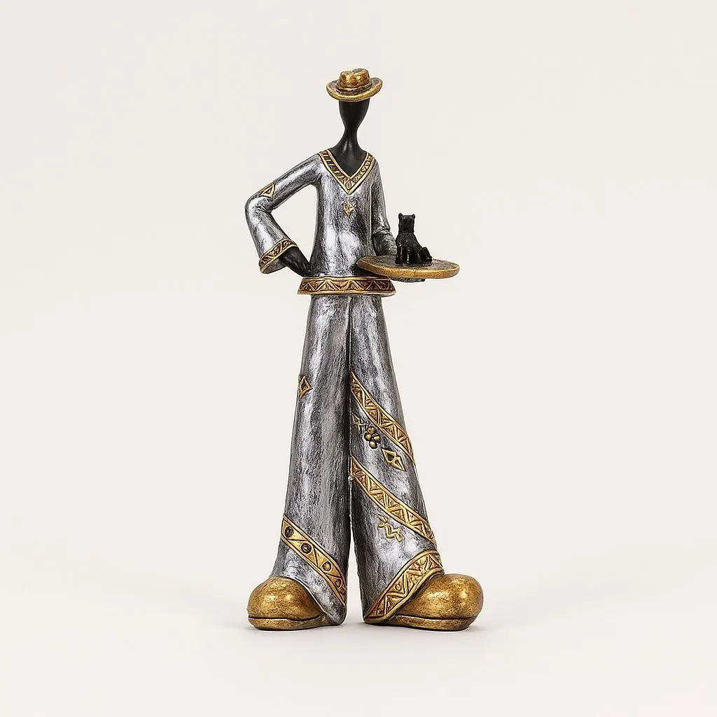  Handcrafted jazz sculpture figurine with intricate details ideal for music themed home decor accents