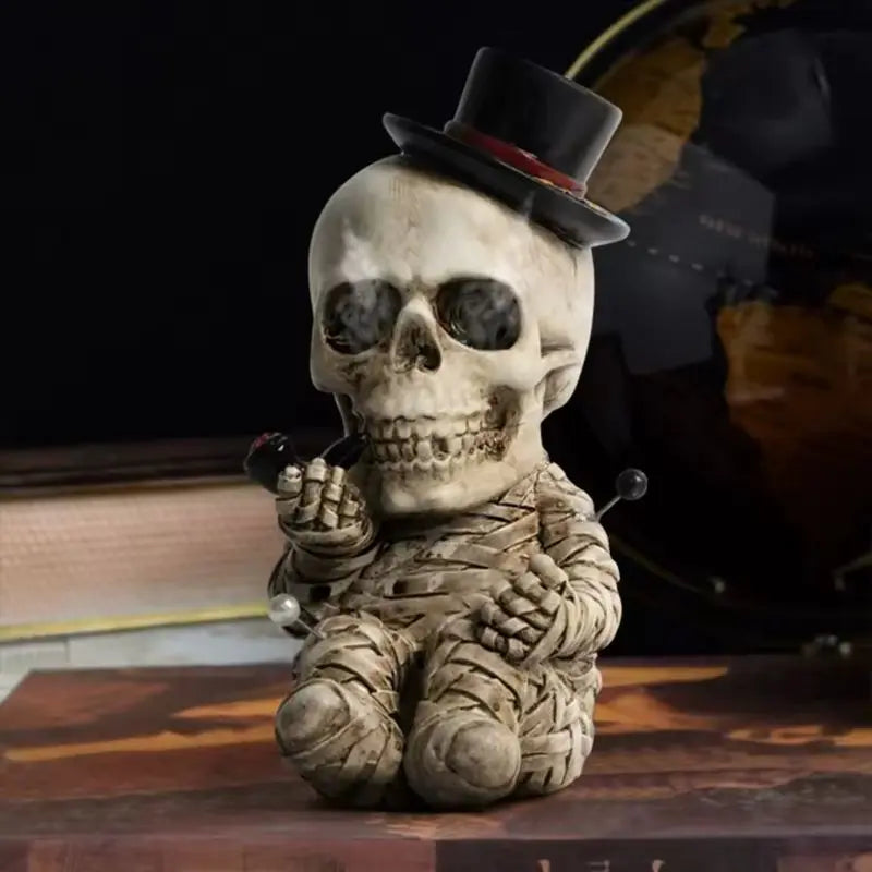 Mortis skallefigurer i harts