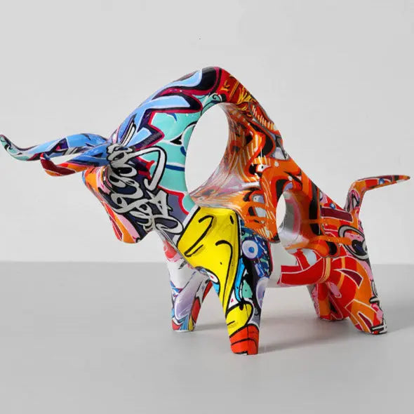 Toroh Graffiti Bull Figurines Inovessa