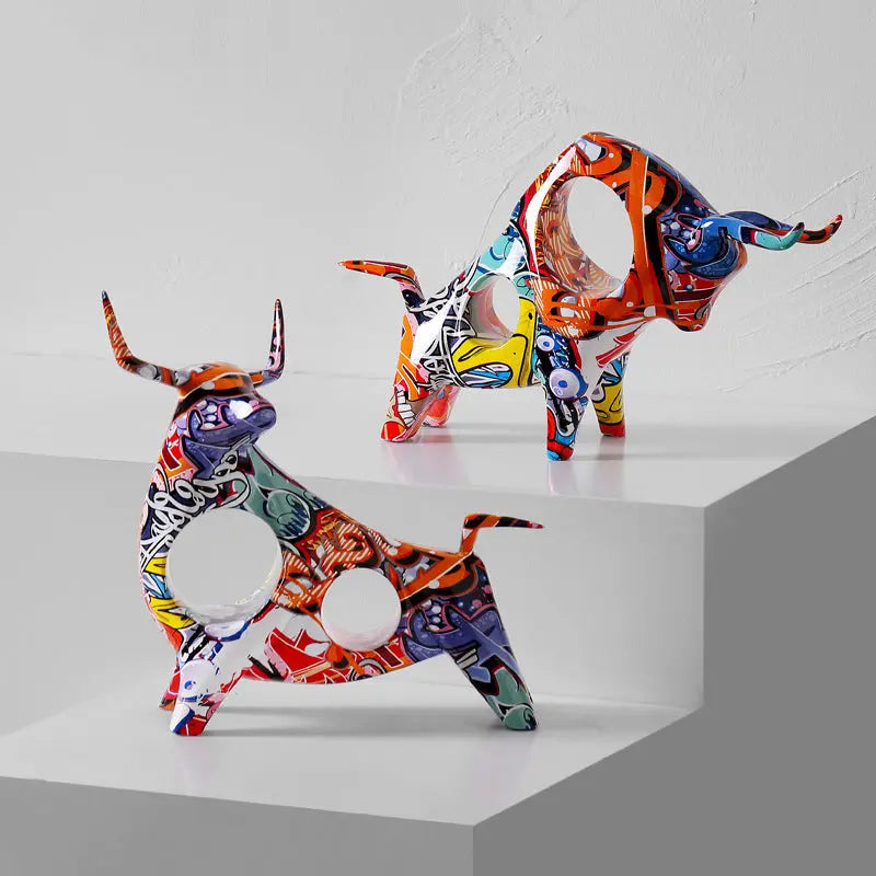 Toroh-figurer med graffititjurar