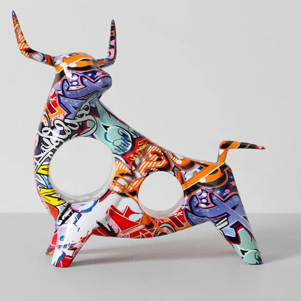 Toroh Graffiti Bull Figurines Inovessa