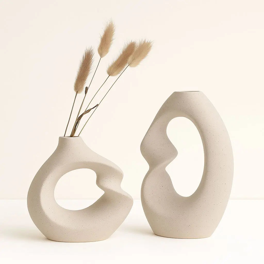 Twig Flow-set med nordiska keramikvaser