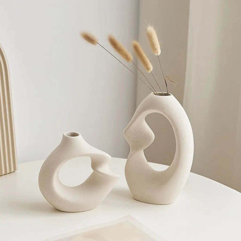 Twig Flow-set med nordiska keramikvaser