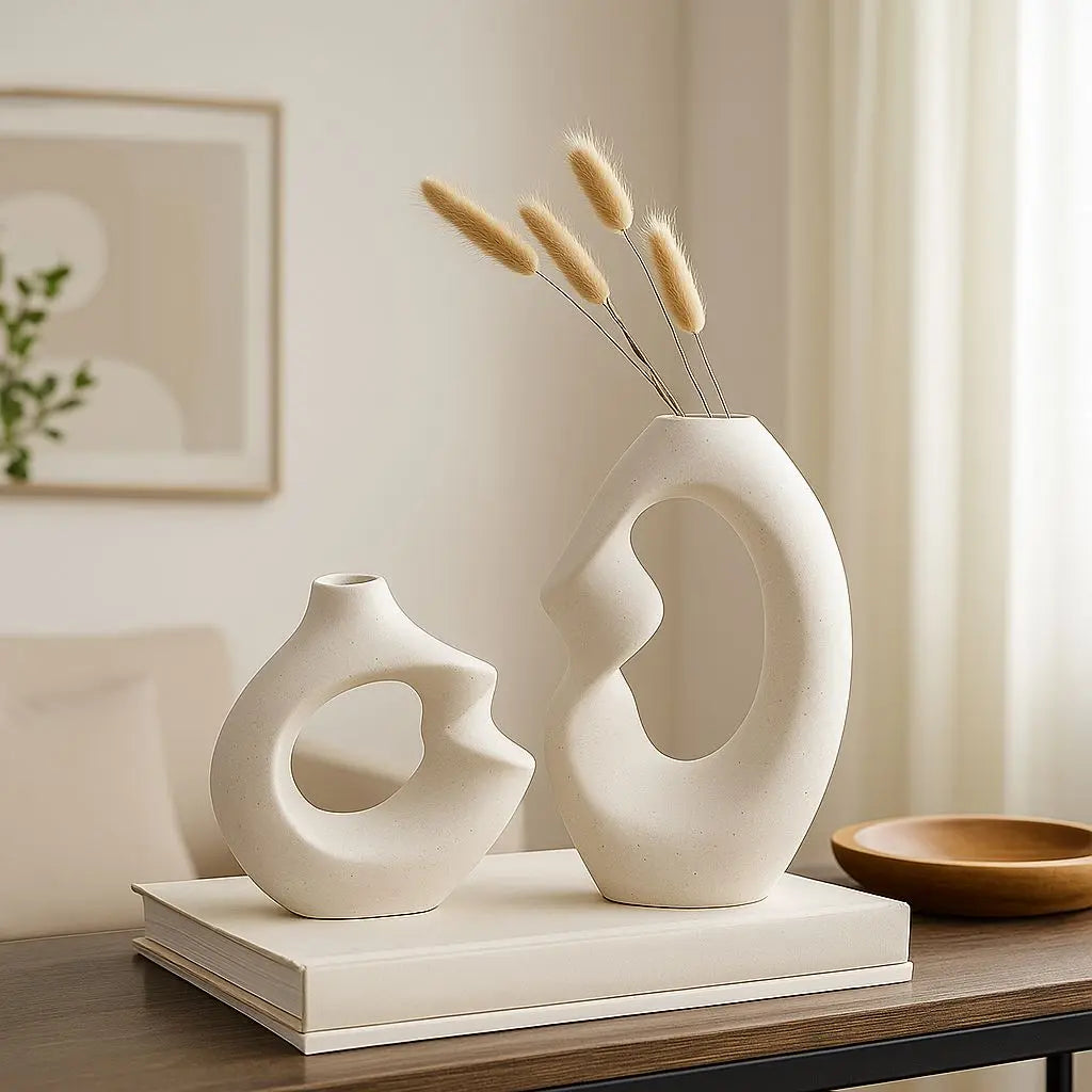 Twig Flow-set med nordiska keramikvaser